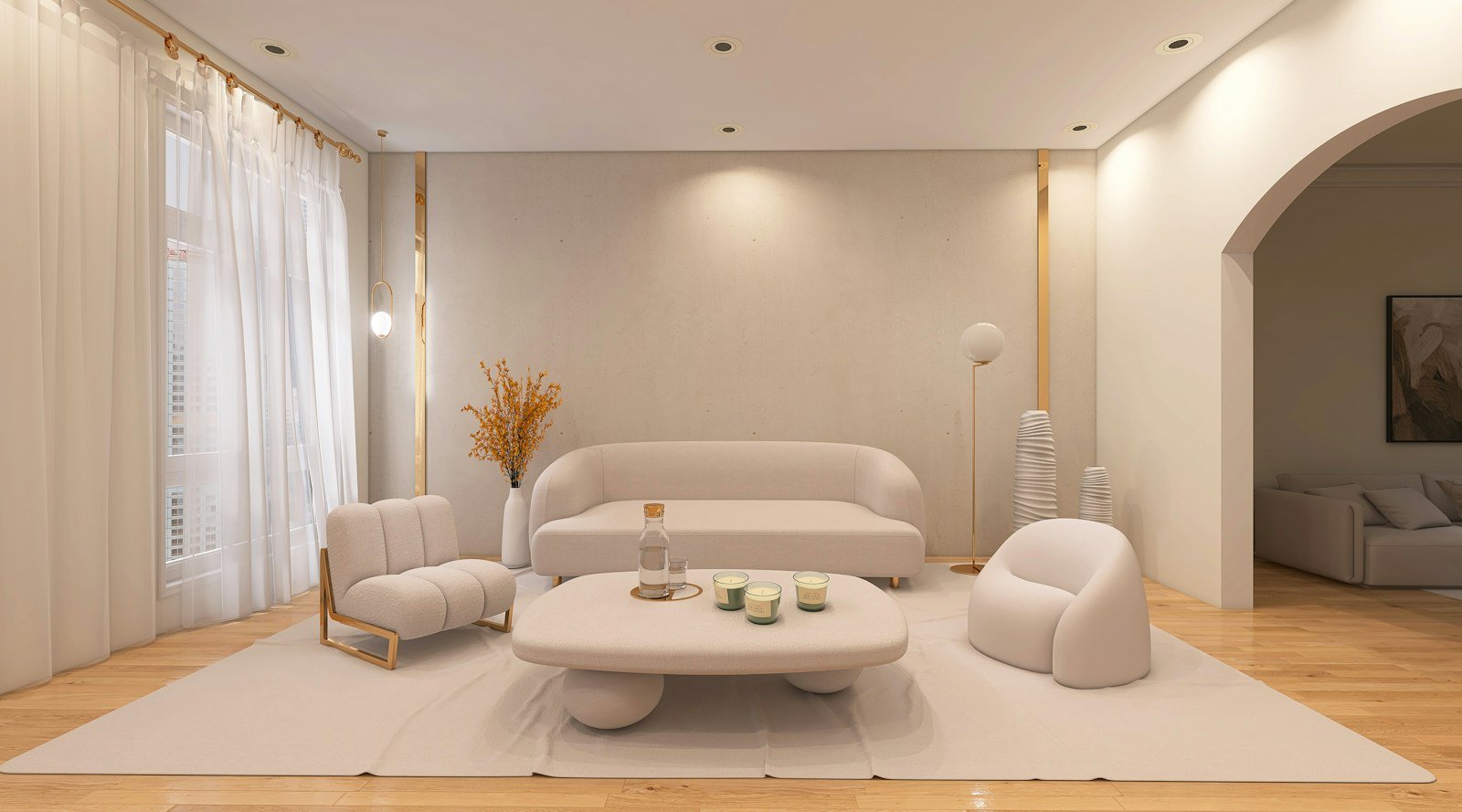 Calm, light-filled living room